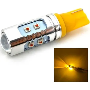 Autožárovka LED žárovka W16W, T15 12-24V CANBUS oranžová USA motoLEDy 1243