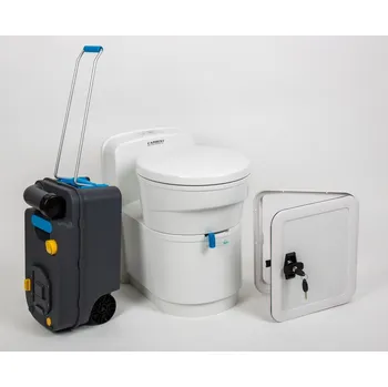 Chemické WC Set kazetové WC (objem 17,2l) + servisní dvířka, bílá, el.