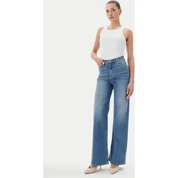 Dámské džíny ViCOLO Jeansy DD5076 Modrá Wide Leg XL