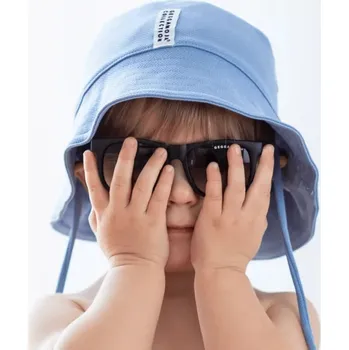 Klobouk Dětský UV klobouk proti slunci Blue Geggamoja Velikost: 45-51cm (4-10 měsíců)