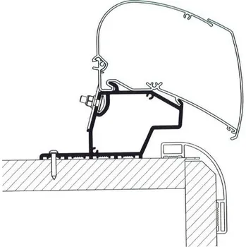 Markýza Adaptér pro markýzu Omnistor Mobilvetta 2024 (sada: 2x 50cm (centimetry) + 2x 27 cm (centimetry))
