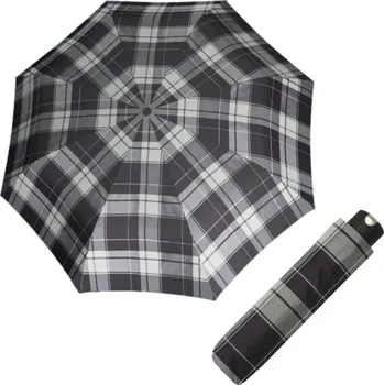 Deštník Carbonsteel Mini Woven Karo/šedý - dámský skládací deštník
