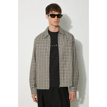 Pánská větrovka Košilová bunda Awake NY Lt Wt SP24.OT004 hnědá 88X, vel. L