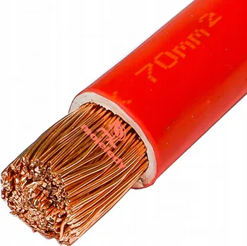 elektrický kabel Kabel LGY lanko 1 x 70 mm² červený 450V CU měděný bubnový