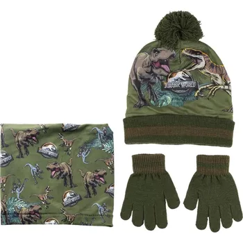Čepice Sada čepice + rukavice + nákrčník Jurský park