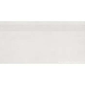 Dlažba RAKO Extra DCPSR722, schodovka, bílá, matná, 30 x 60 x 0,9 cm