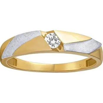 Prsten Snubní zlatý prsten Coraline s Brilliance Zirconia ze žlutého a bílého 14kt zlata velikost obvod 55 mm FNNNP189RGYW-obvod 55 mm