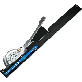 Příslušenství k pile Japonská vodící lišta a úhloměr SHINWA Free-Angle NEO 600 mm pro kotoučové pily