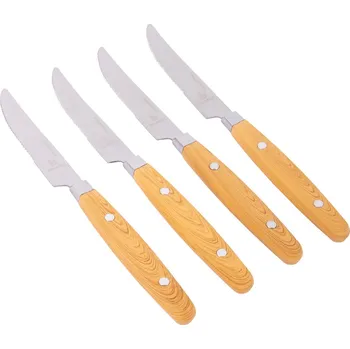 Kuchyňský nůž Sada nožů Bo-Camp Braintree 4 pcs Barva: hnědá/stříbrná