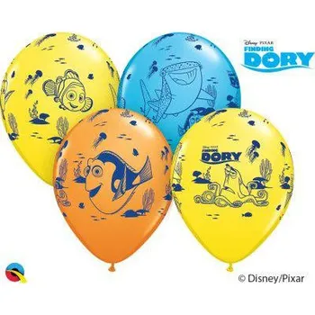 Balónek Qualatex Balonky potisk Dory & přátelé Disney 12"/30 cm