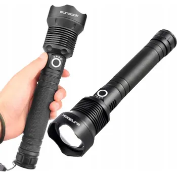 Výkonná LED svítilna, vojenská/taktická, s čočkou