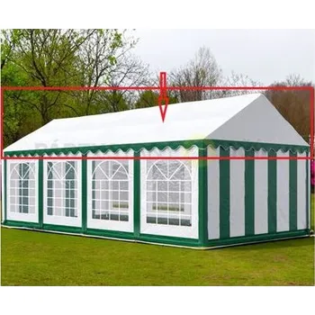 Zahradní altán PVC Střešní plachta 6x12m barva Zeleno-bílá