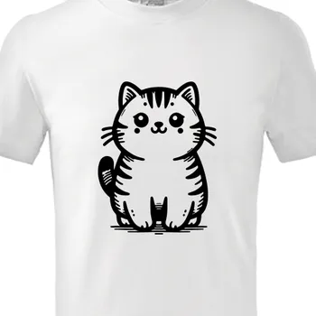 omalovánky Vyrobsitričko.cz Tričko s omalovánkou - Kočka Bílá 110