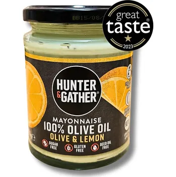 Majonéza Hunter&Gather | Olivová majonéza - Olive & Lemon ze španělských oliv, bez cukru, aditiv a éček - 250 g