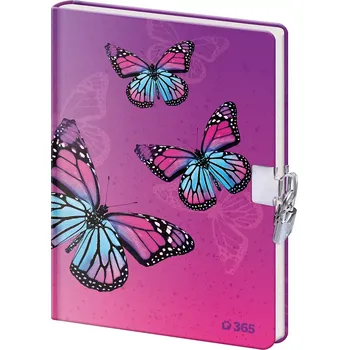 Památník 13x18 cm se zámkem - Butterfly