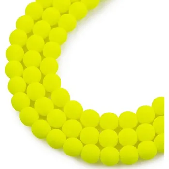 Dětské navlékací korálky Estrela České mačkané korálky Estrela NEON 6 mm žluté