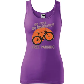 Dámské tílko s potiskem Free parking Velikost: XS, Barva: Fialová