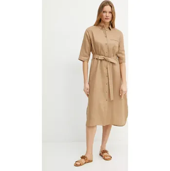 Dámské šaty Lněné šaty MM by Max Mara 2516221028600 zelená 19X, vel. 34