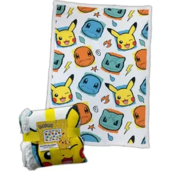 Polštář Pokémon Flísová deka Pokemon Face 100x150cm