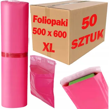 Obálka Plastové Obálky 500x600 mm XL Růžové obálky pro balení - 50 ks