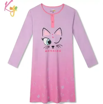 Dívčí noční košile dl.r. Kugo MC5858, fialovo-růžová