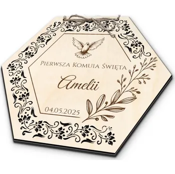 Obraz DÁREK UPOMÍNKA PRVNÍ SVATÉ PŘIJÍMÁNÍ DŘEVO