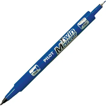 Pilot Pilot, permanentní popisovač dvouhrotý, SCA-TM-BG Twin Marker Barva: Modrá
