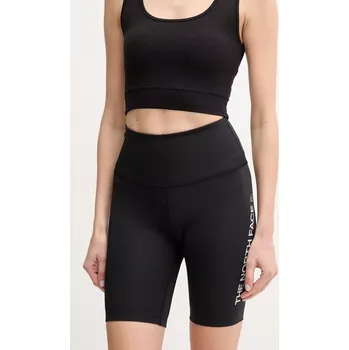 Dámské kraťasy Sportovní šortky The North Face Flex dámské, černá barva, s potiskem, high waist, NF0A8BQNJK31 99X, vel. XS