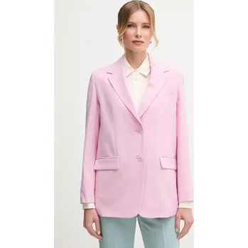 Dámské sako Vlněné sako Weekend Max Mara fialová barva, jednořadá, hladká, 2515041091600 40X, vel. 36