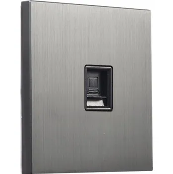 Elektrická zásuvka Internetová zásuvka nástěnná Alkri-Light stříbrná