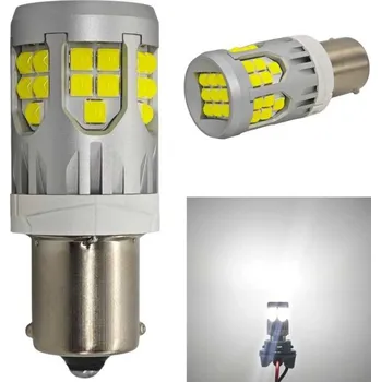 Autožárovka lED žárovka P21W BA15S 10-50V bez poruchy 3000lm bílá motoLEDy 1325
