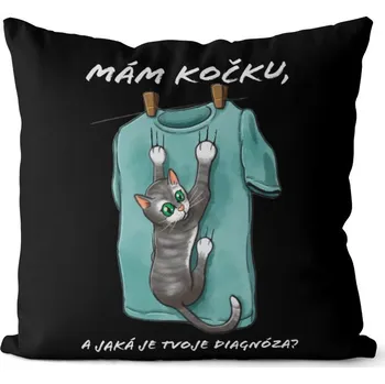 Dekorativní polštářek Polštář 40 x 40 cm - Mám kočku