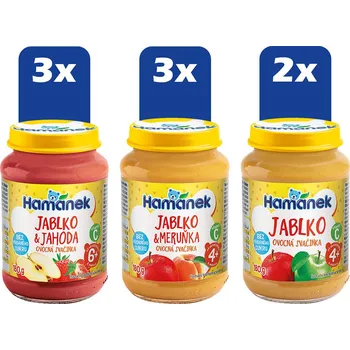 Hamánek Ovocný mix neslazený ve skle - 8 x 180 g