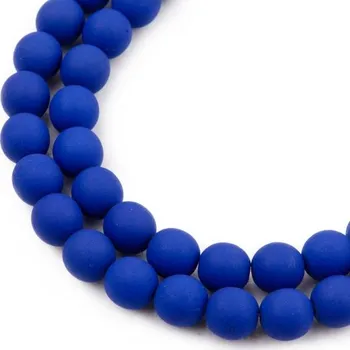 Dětské navlékací korálky Estrela České mačkané korálky Estrela NEON 8 mm tmavě modré