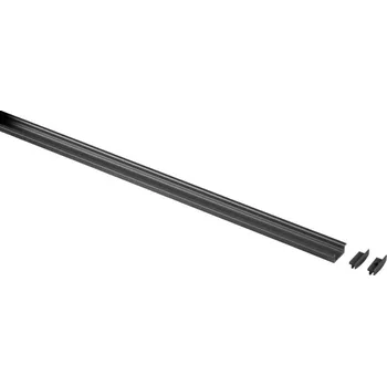 Příslušenství ke karavanu Hliníkový profil černý, plochý L1,5m x V8mm + 2 koncovky, pro LED pásky