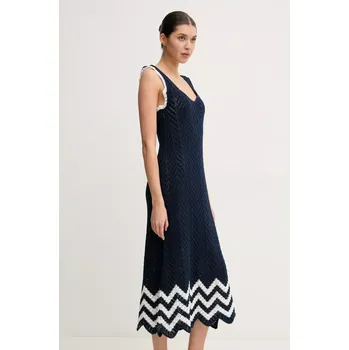 Dámské šaty Šaty Pepe Jeans OLLIE DRESS tmavomodrá barva, maxi, PL953717 59X, vel. M