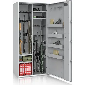 Trezor ISS Skříň na zbraně SIEGEN MAX KOMBI 500086.52 EL, světle šedá