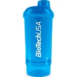 Šejkr BioTech USA Wave + Compact 500 ml + 150 ml Blue