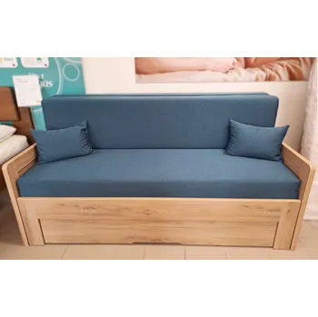 Postel BMB Postel Tandem ORTHO s područkami + úl. prostor - imitace dřeva, ořech natur - výprodej Dekor: Ořech natur, Provedení: oblé, Rozměr: 90/180 x 200 cm