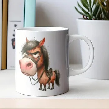 BAF KERAMICKÝ HRNEK KŮŇ SE ZLOBÍ 300 ML