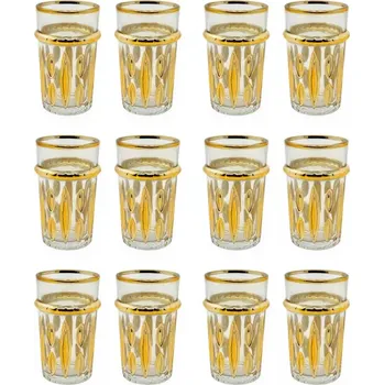 Sklenice Eisenbach 12dílné sklenice na čaj se zlatým akcentem