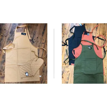 Kuchyňská zástěra Set kuchyňské zástěry a chňapky Design: zelená zástěra