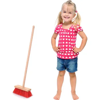 Dřevěná hračka Klein 6640 Dřevěné koště 78 cm pro děti