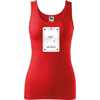 Dámské tílko s potiskem Nevěsta tarot Velikost: S, Barva: Červená