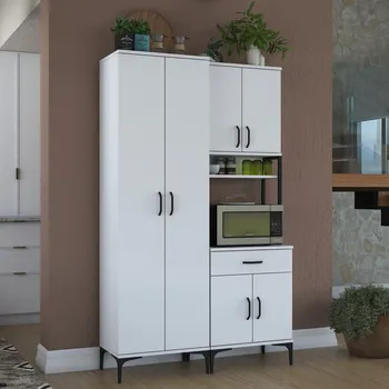 Šatní skříň SIANO policová skříň na mikrovlnku, bílá