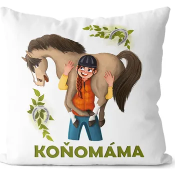 Dekorativní polštářek Polštář 40 x 40 cm - Koňomáma