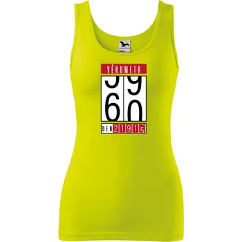 Dámské oblečení Dámské tílko s potiskem Věkometr 60 Velikost: L, Barva: Limetková