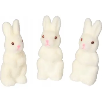 Velikonoční dekorace ZAJÍC ZAJÍČEK VELIKONOČNÍ ZAJÍČCI 3KS FIGURKA