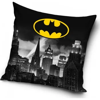 Dekorativní polštářek Carbotex Povlak na polštářek 40x40 cm - Batman Noční Gotham