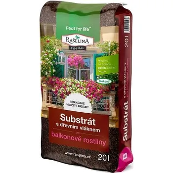 Substrát Substrát s dřevním vláknem pro balkonové rostliny 20l